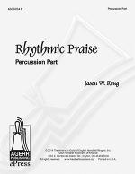Product Description: This is the percussion part for hand drum, bongos, conga, claves, and shaker for Rhythmic Praise by Jason W. Krug (AG36054). An upbeat original piece commissioned by Area 7 in honor of their Area Chair Lori Potter. Optional percussion is for claves, shaker, and either hand drum, bongos, or a conga. In ABA form, the reflective middle B section with chimes contrasts against the rhythmic, joyous, and rockin' A section. It's a winner for ringers and listeners alike!</br> Rhythmic Praise - Percussion Part